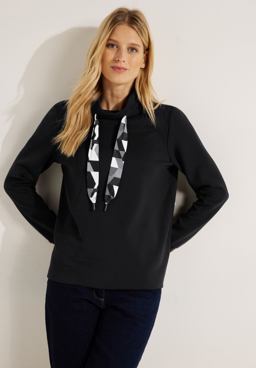 Cecil - Lady Sweatshirt in Black GOOFASH