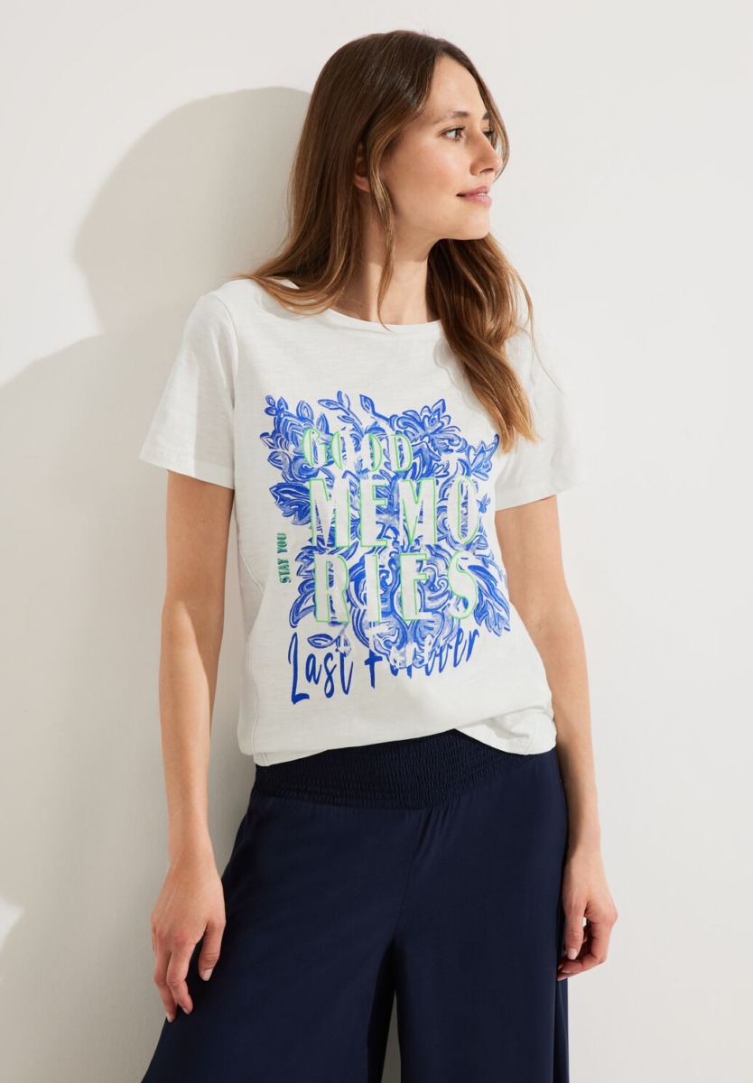 Cecil - White - Women T-Shirt GOOFASH