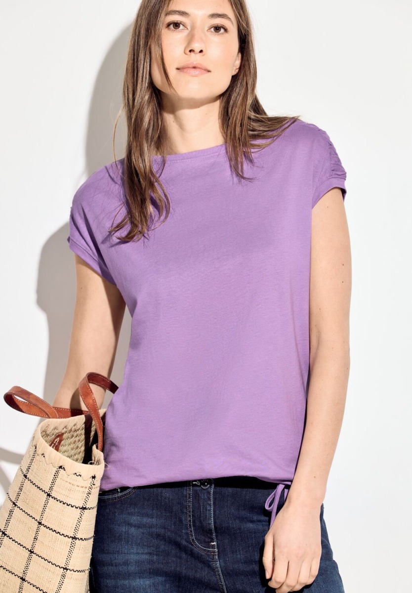 Cecil - Woman T-Shirt Purple GOOFASH