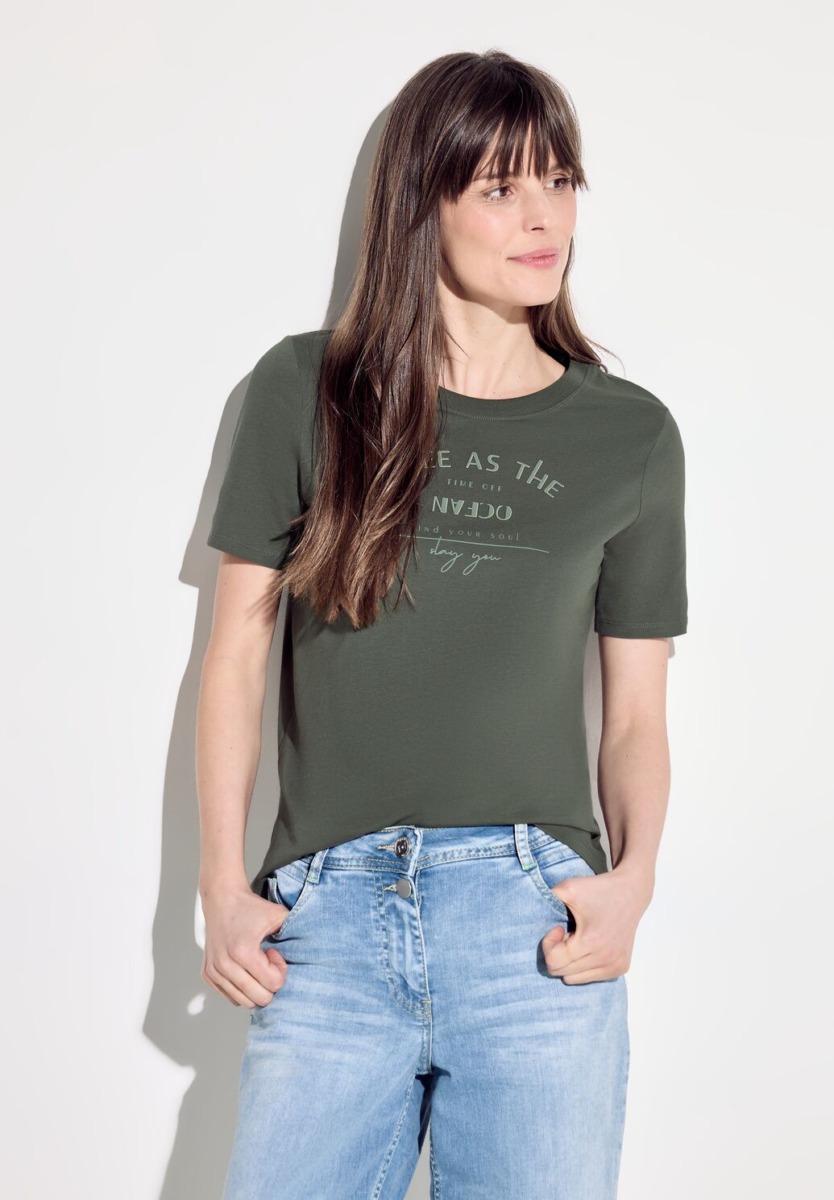 Cecil - Woman T-Shirt in Green GOOFASH