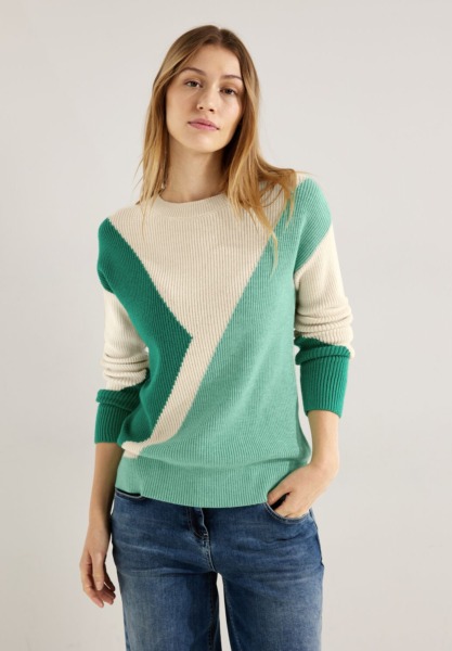 Cecil - Women Knitted Sweater in Green GOOFASH