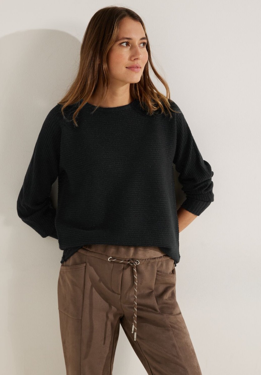 Cecil - Women's Black Sweater GOOFASH