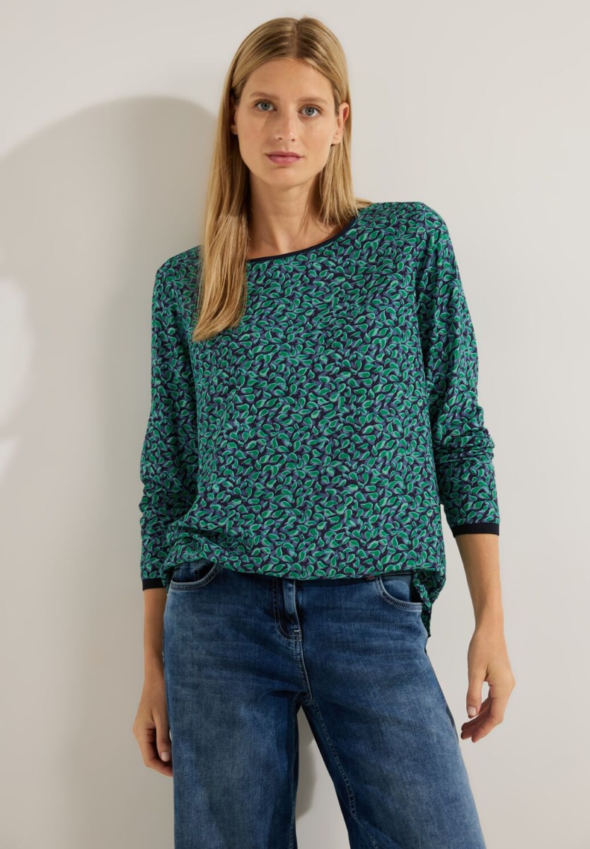 Cecil - Womens Blouse in Green GOOFASH