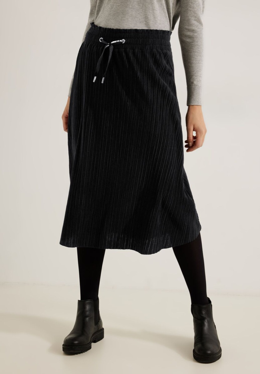 Cecil - Women's Pleated Skirt Black GOOFASH