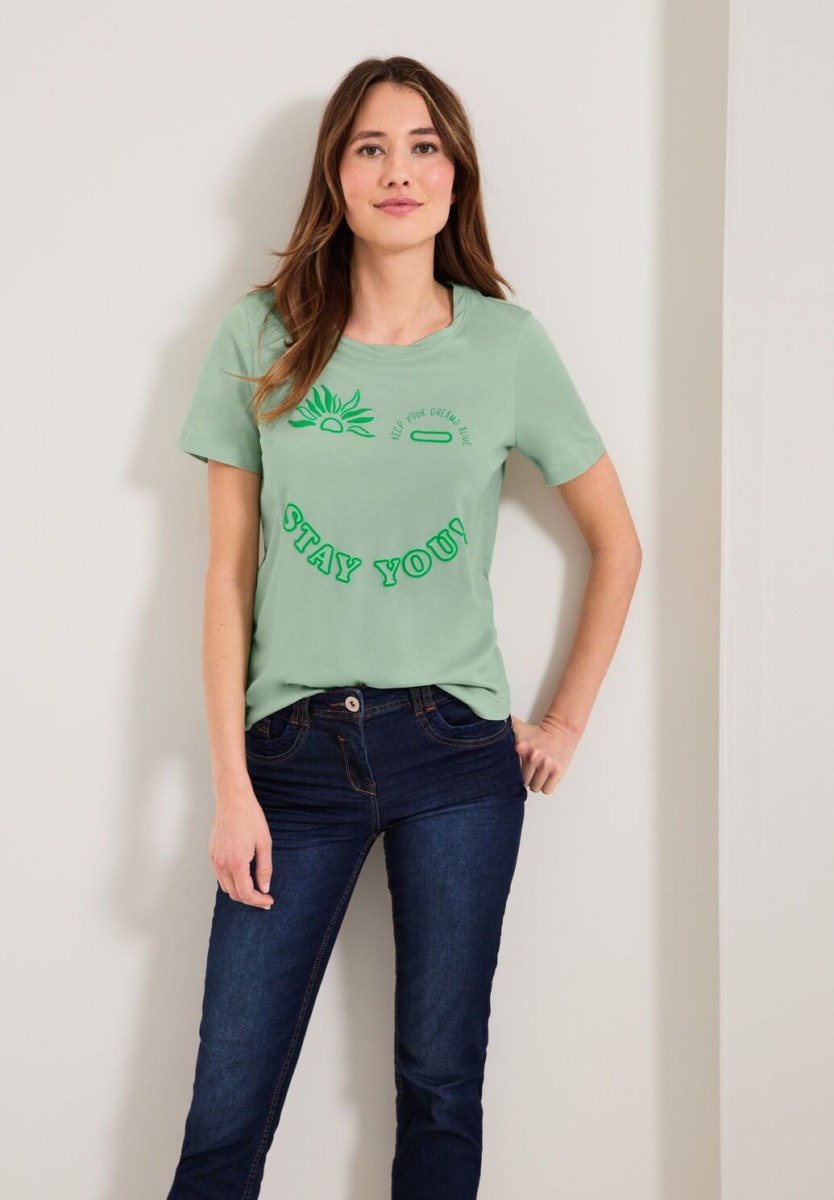 Cecil - Women's T-Shirt - Green GOOFASH