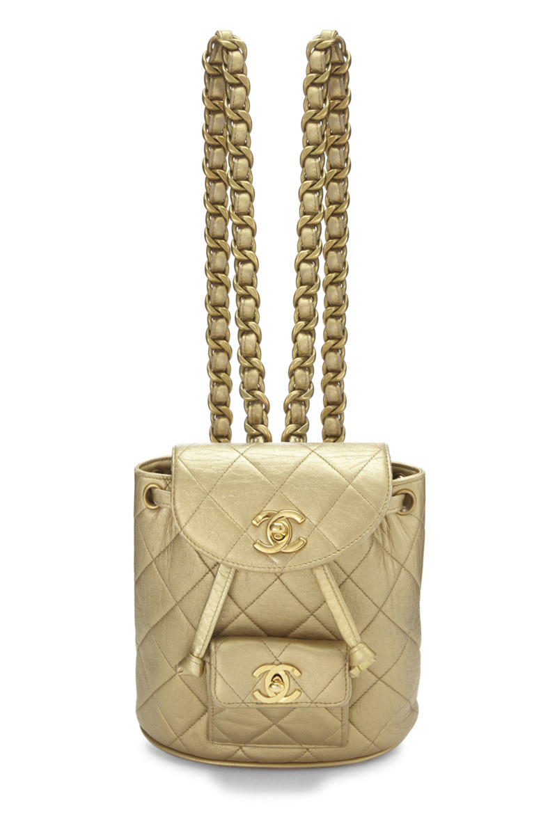 Chanel Ladies Backpack Gold - WGACA GOOFASH