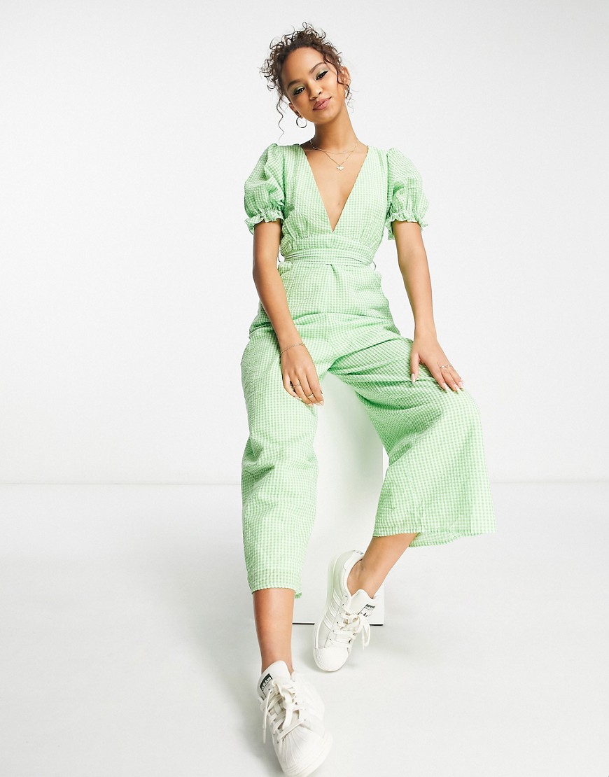 Charlie Holiday Lady Jumpsuit in Green - Asos GOOFASH