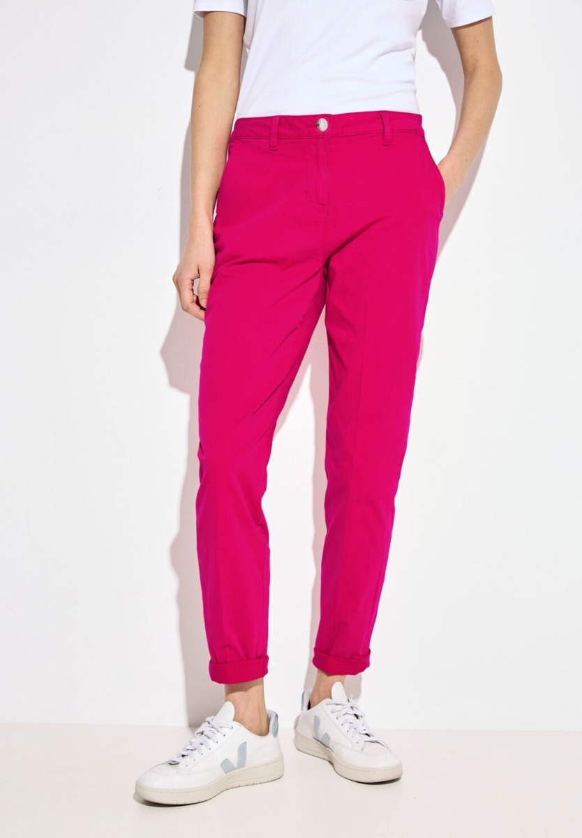Chino Pants Pink for Women by Cecil GOOFASH