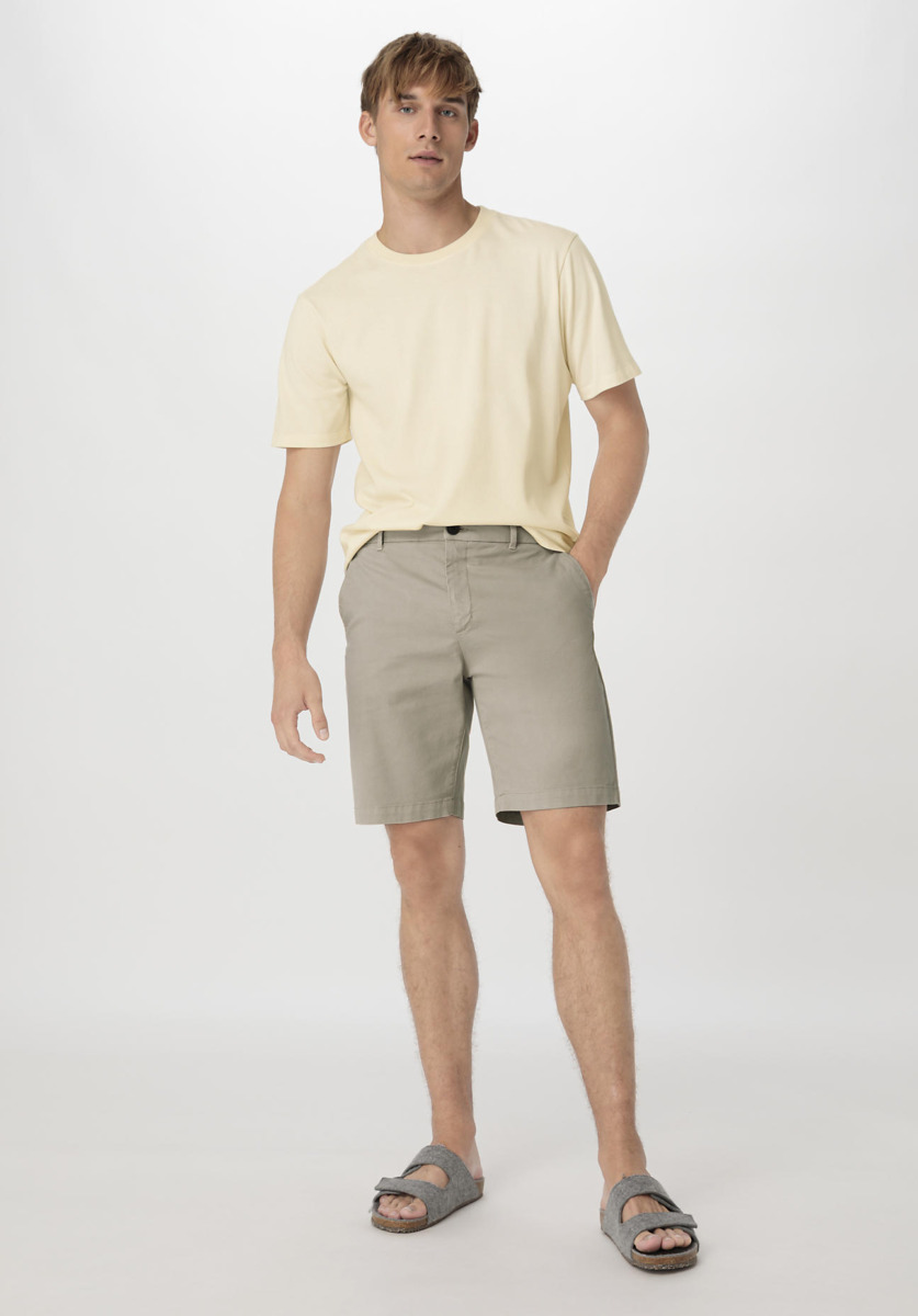 Chino Shorts in Grey Hessnatur GOOFASH