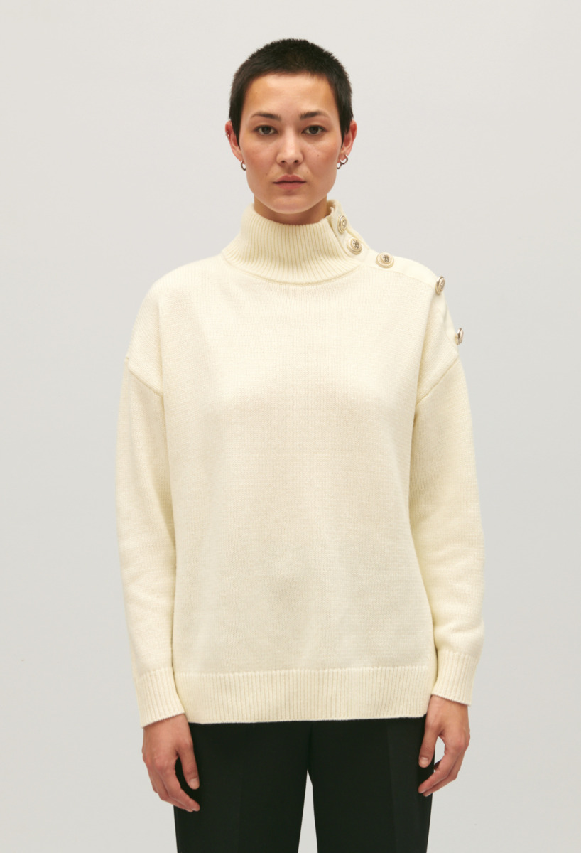 Claudie Pierlot Woman Sweater in Cream GOOFASH
