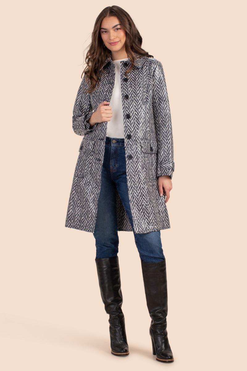 Coat Blue for Woman by Trina Turk GOOFASH