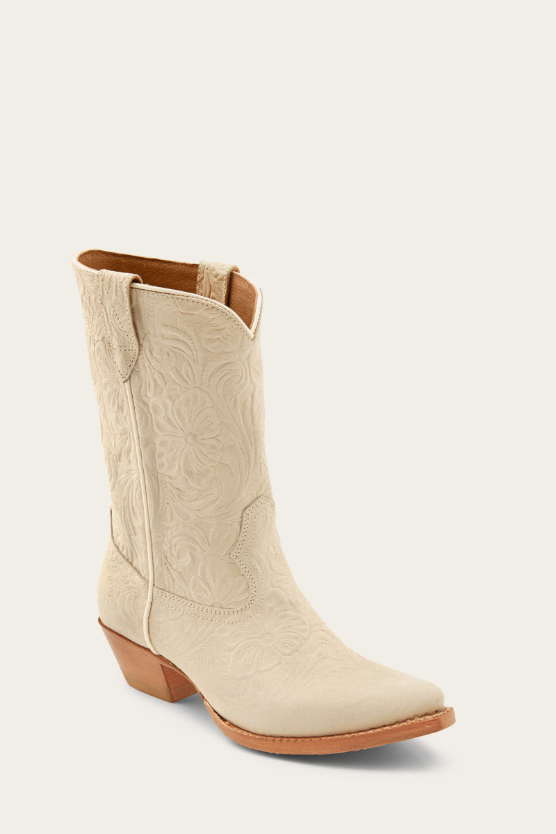 Cowboy Boots Ivory by Frye GOOFASH
