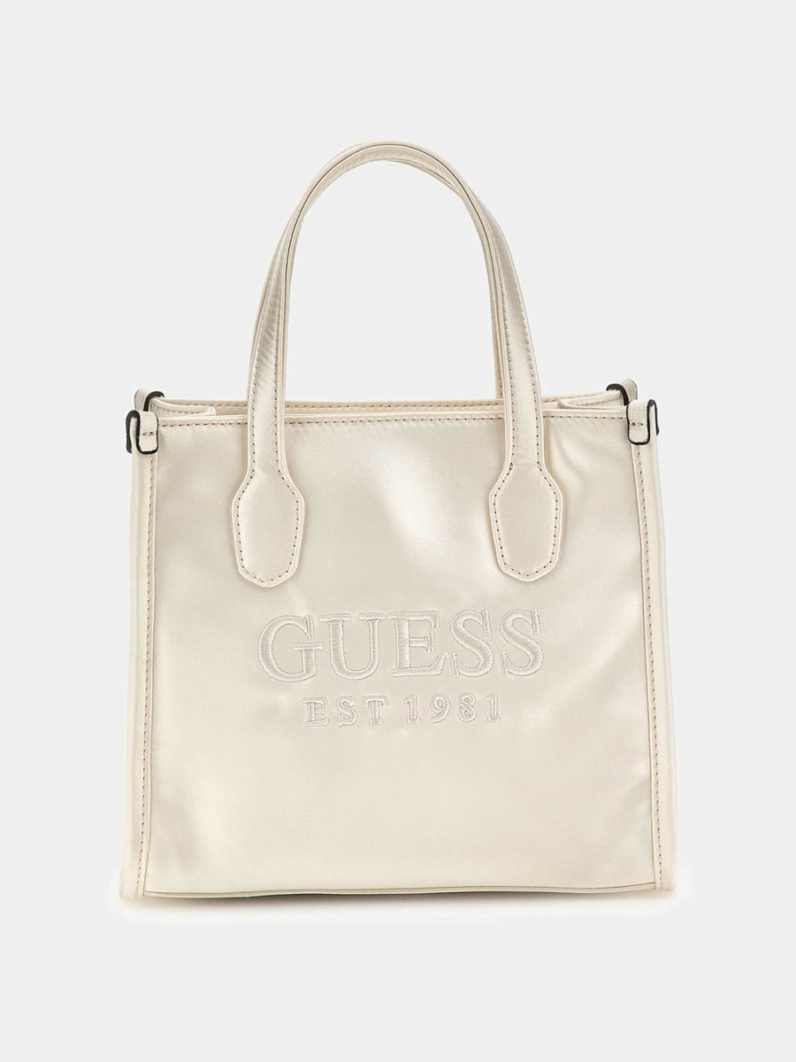 Cream Ladies Handbag - Guess GOOFASH