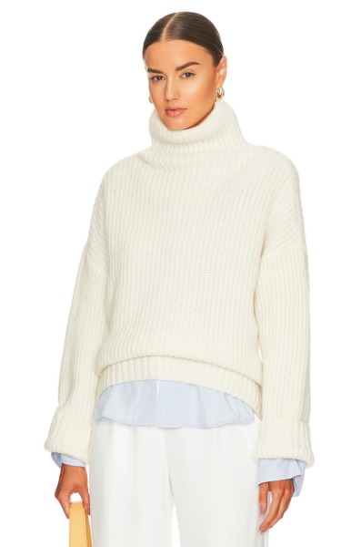 Cream Sweater Revolve Anine Bing GOOFASH