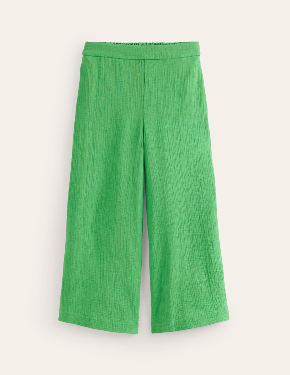 Cropped Trousers in Green - Boden GOOFASH
