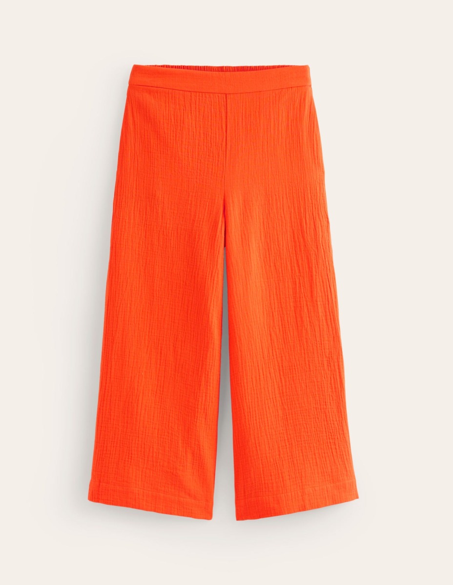 Cropped Trousers in Orange Boden Woman GOOFASH