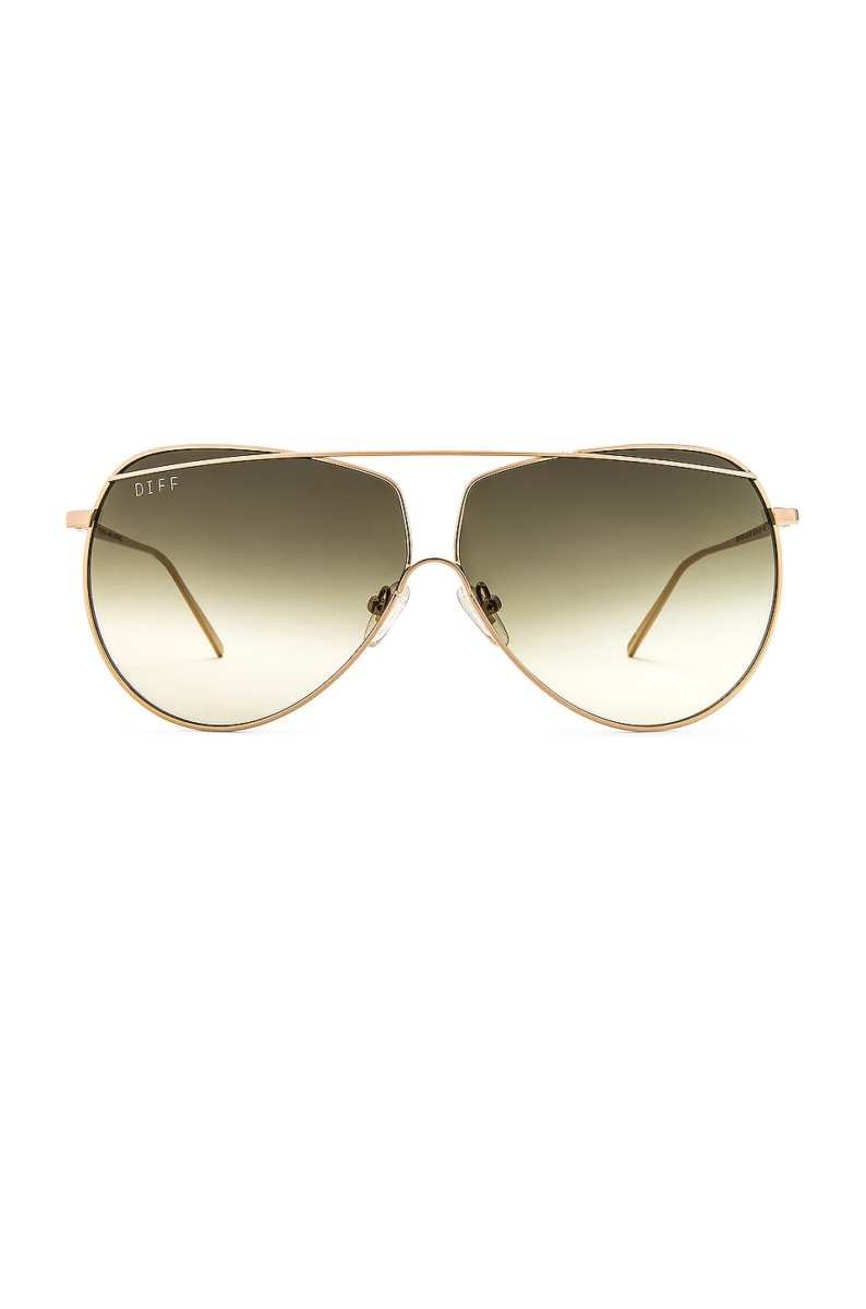 Diff Eyewear - Women's Sunglasses in Gold by Revolve GOOFASH