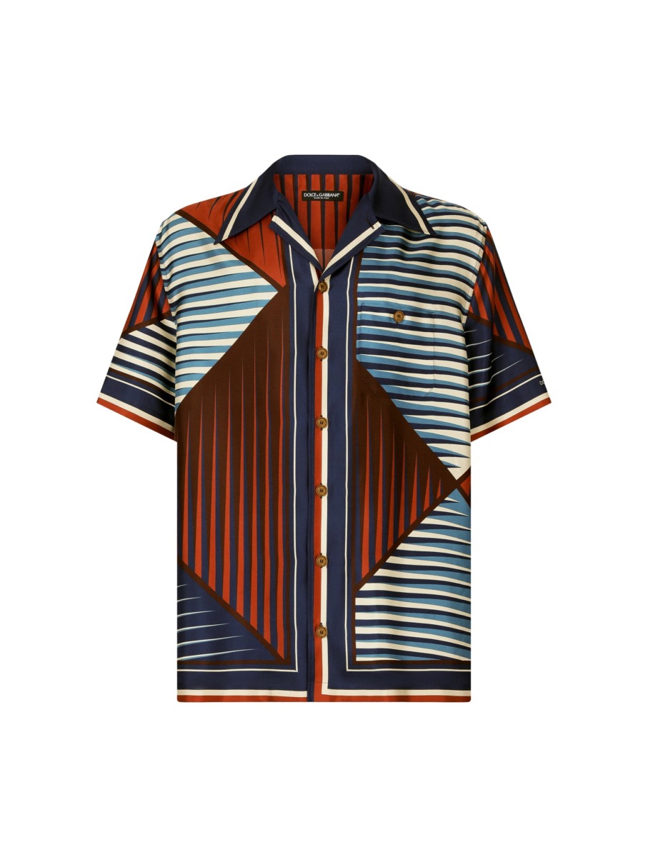 Dolce & Gabbana Men's Short Sleeve Shirt Multicolor at Suitnegozi GOOFASH