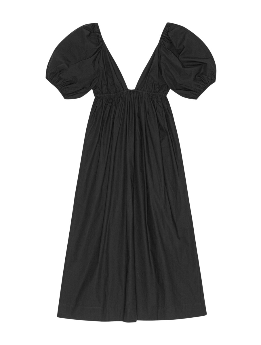 Dress Black Ganni Suitnegozi Woman GOOFASH