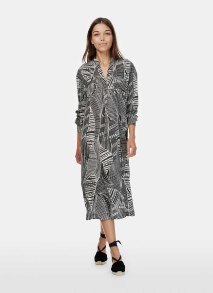 Dress in Silver by Brora GOOFASH