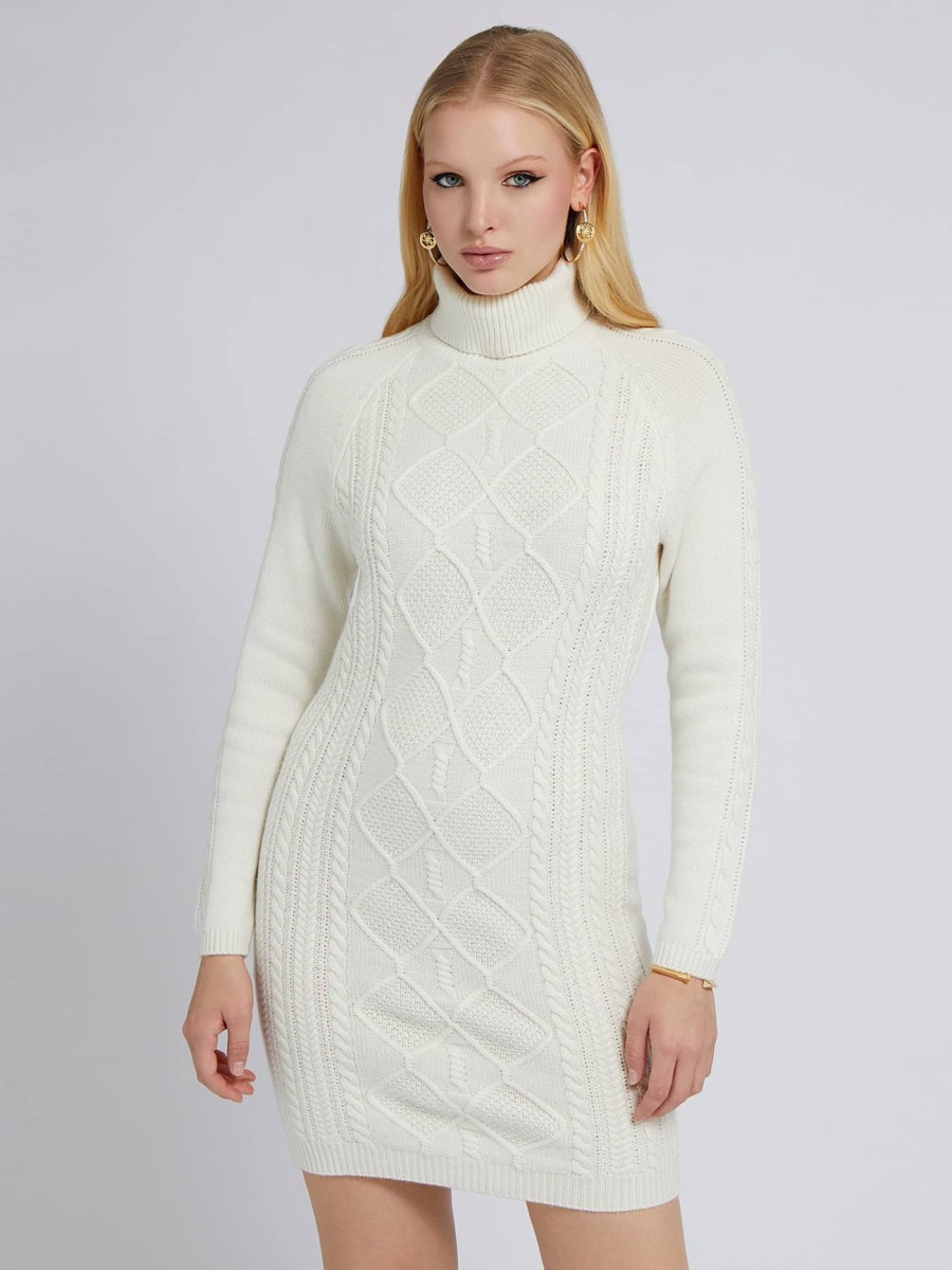 Dress in White from Guess GOOFASH