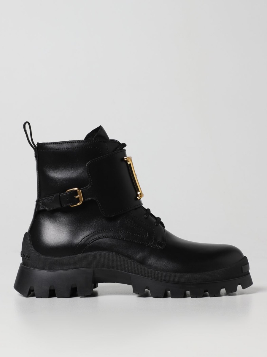 Dsquared2 Flat Boots Black for Woman from Giglio GOOFASH