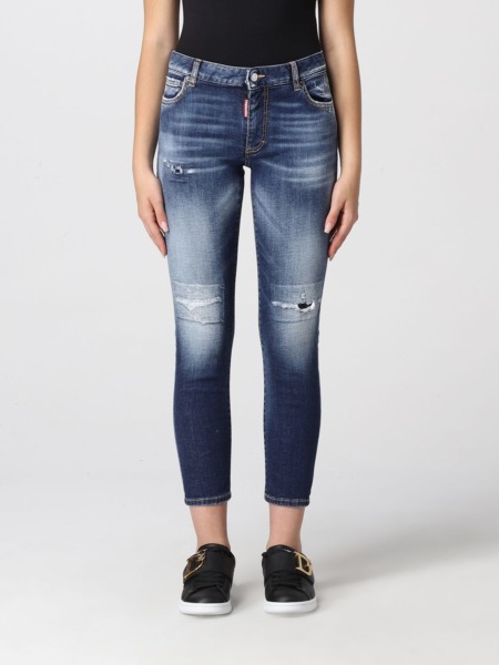 Dsquared2 - Women's Blue Ripped Jeans by Giglio GOOFASH