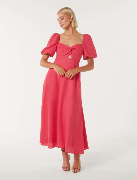 Ever New - Lady Midi Dress Pink GOOFASH