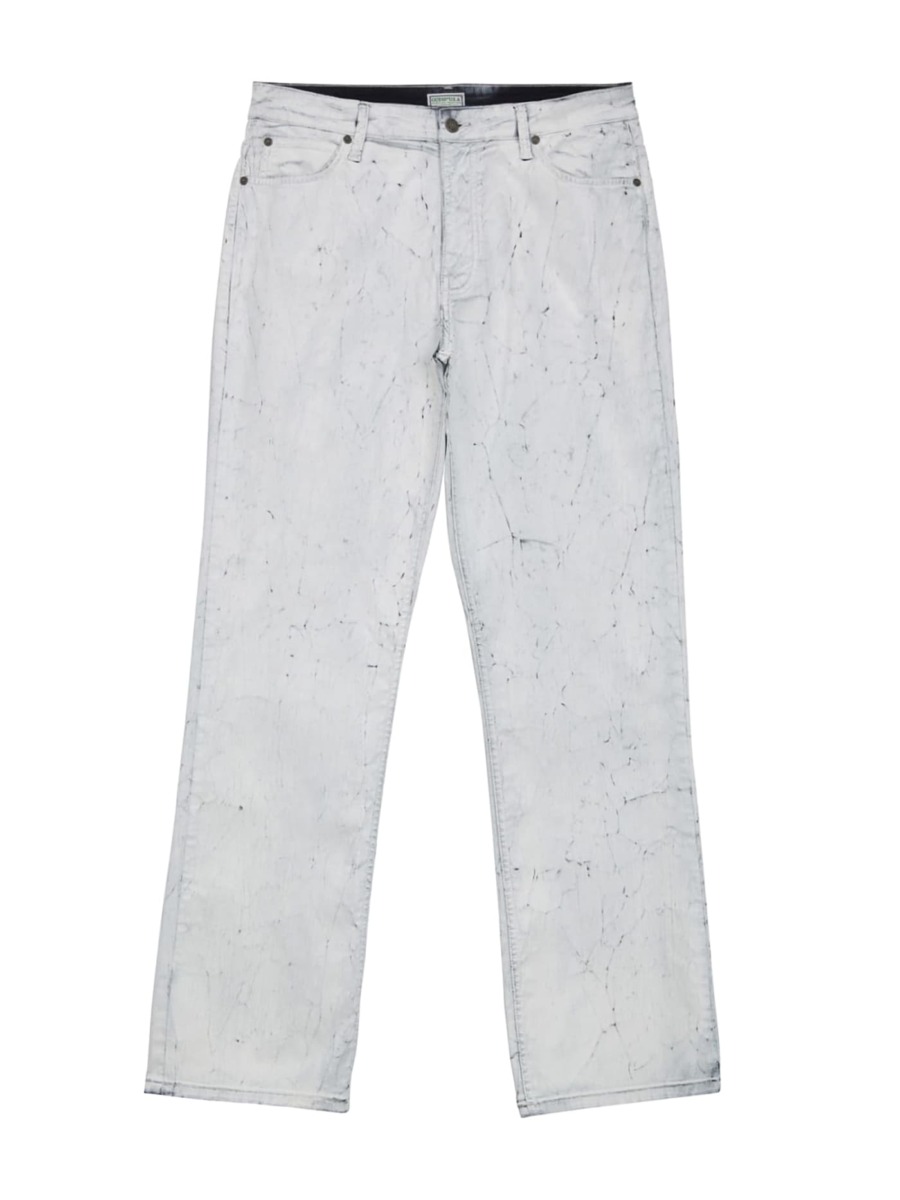 Flared Trousers White Guess Men GOOFASH