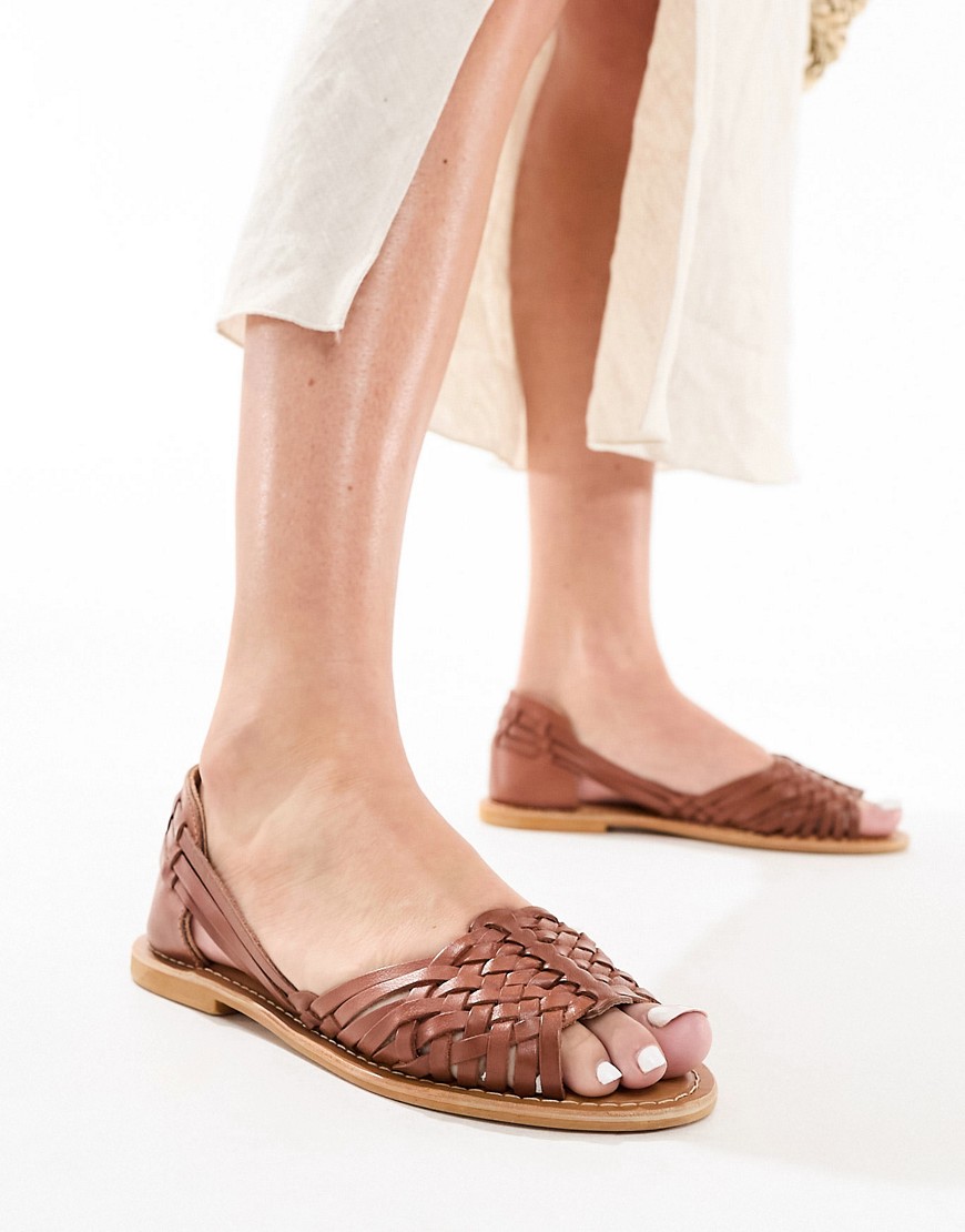 Flat Sandals in Brown Woman - Asos GOOFASH