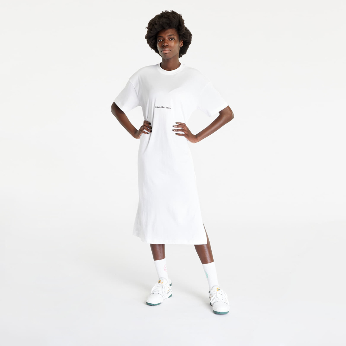 Footshop T-Shirt in White Calvin Klein GOOFASH