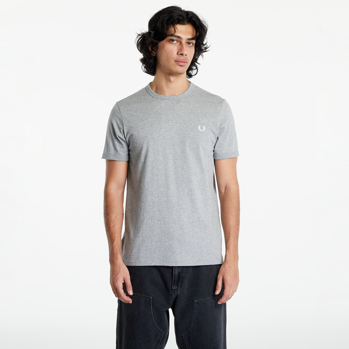 Fred Perry Man Ringer T-Shirt in Grey by Footshop GOOFASH