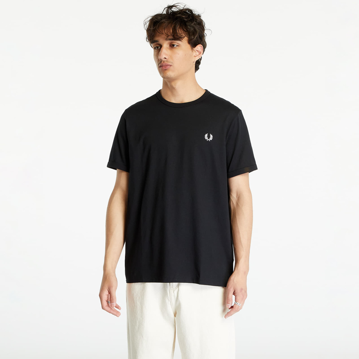 Fred Perry Men's Ringer T-Shirt in Black by Footshop GOOFASH