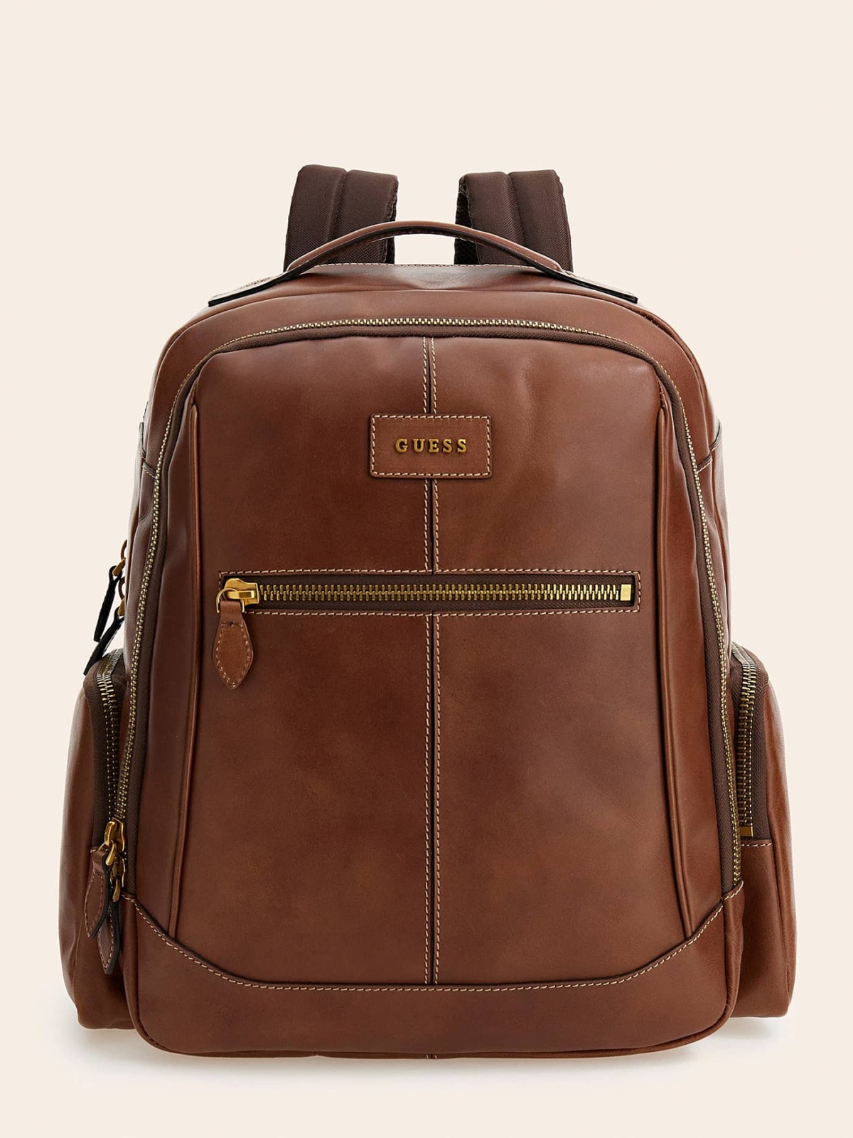 Gent Backpack Brown - Guess GOOFASH