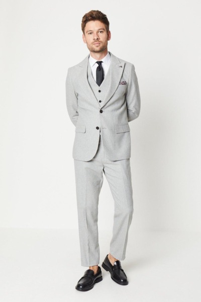 Gent Grey Suit Trousers Burton GOOFASH