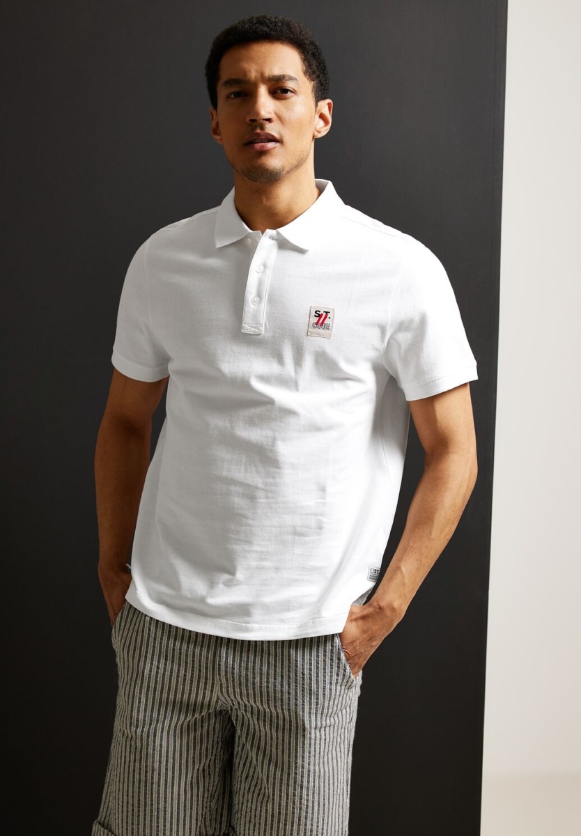 Gent Poloshirt in White from Street One GOOFASH