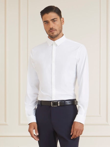 Gent Shirt in White Marciano Guess - Guess GOOFASH
