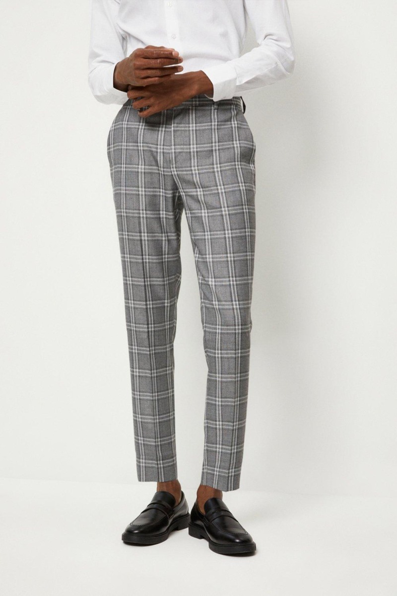 Gent Suit Trousers Grey Burton GOOFASH