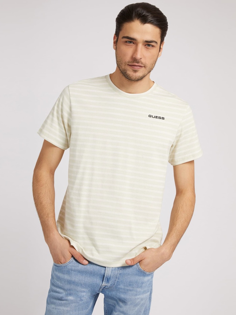 Gent T-Shirt in Cream Guess GOOFASH