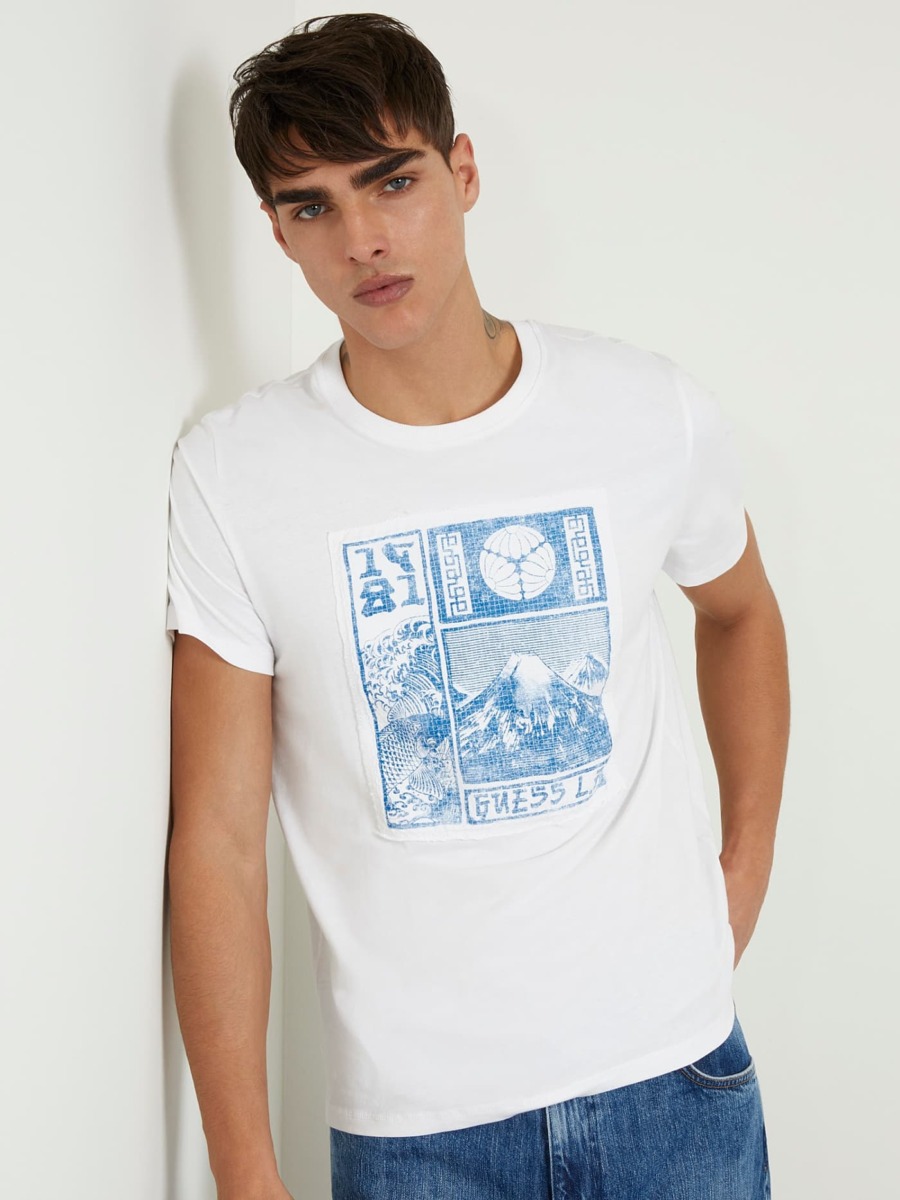 Gent T-Shirt in White from Guess GOOFASH