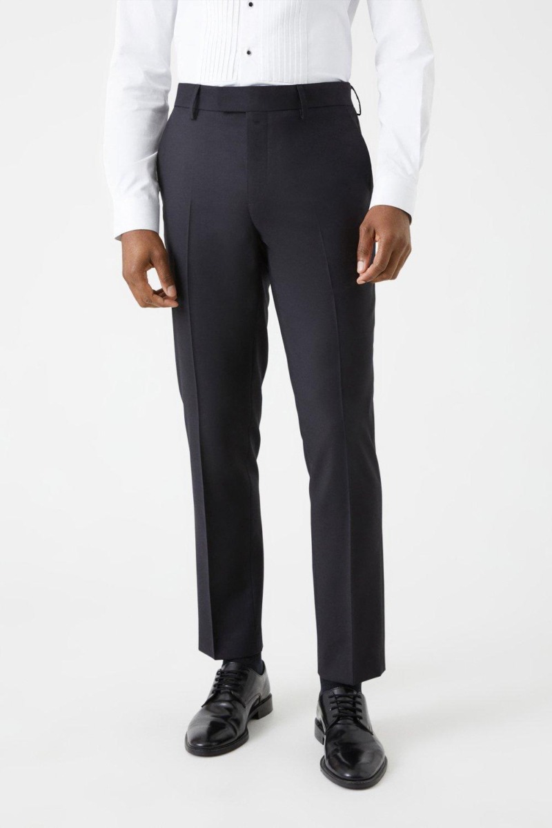 Gents Black Suit Trousers - Burton GOOFASH