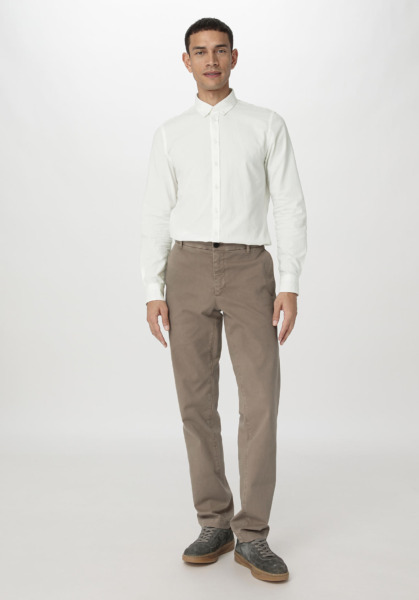 Gents Brown Chino Pants by Hessnatur GOOFASH