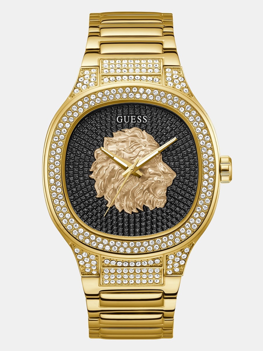 Gents Gold Watch by Guess GOOFASH
