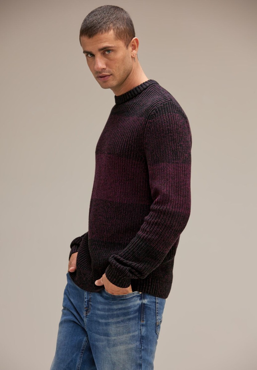 Gents Knitted Sweater Red at Street One GOOFASH
