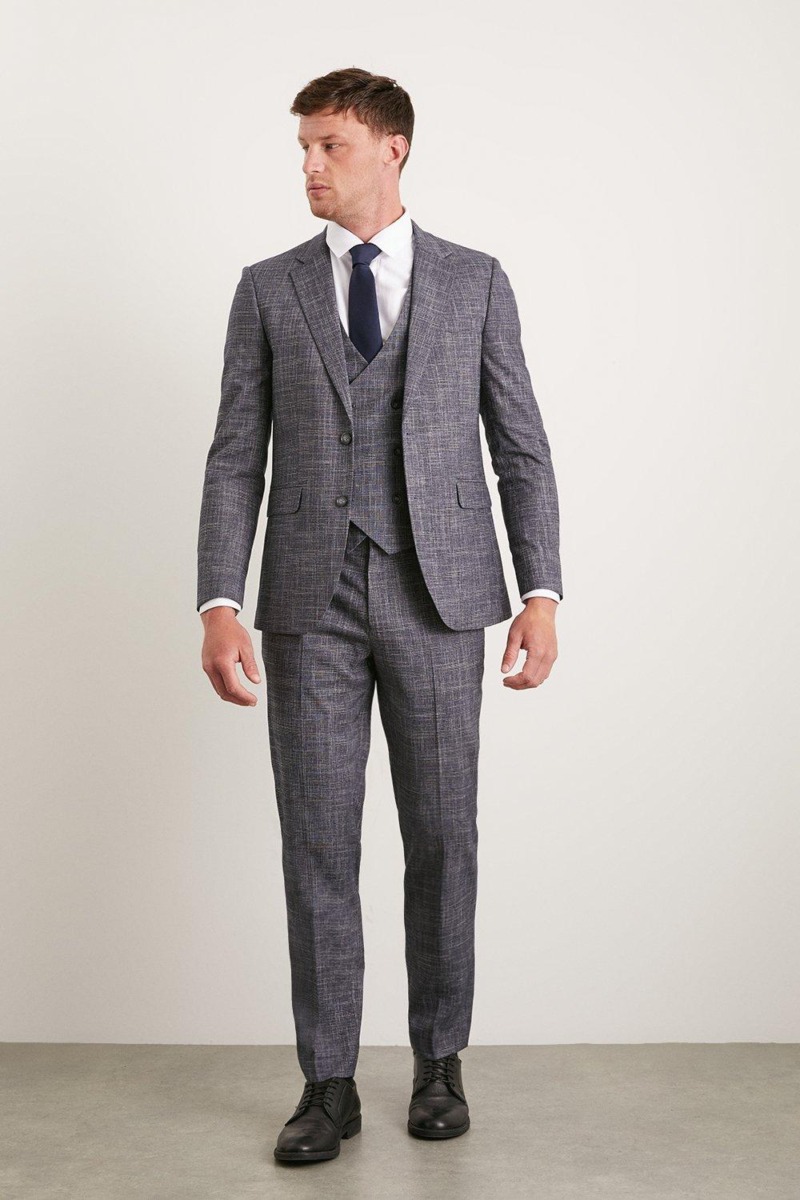 Gents Suit Trousers Blue - Burton GOOFASH
