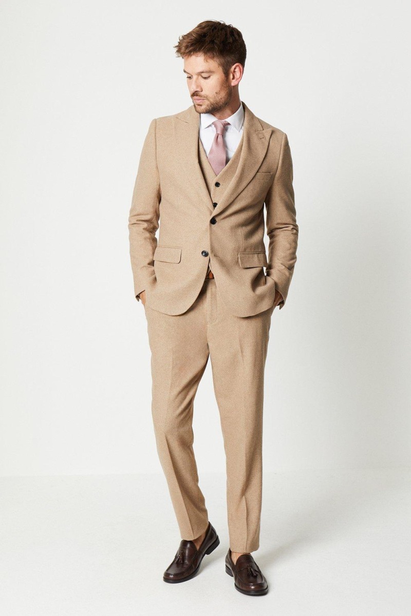 Gents Suit Trousers Ivory Burton GOOFASH