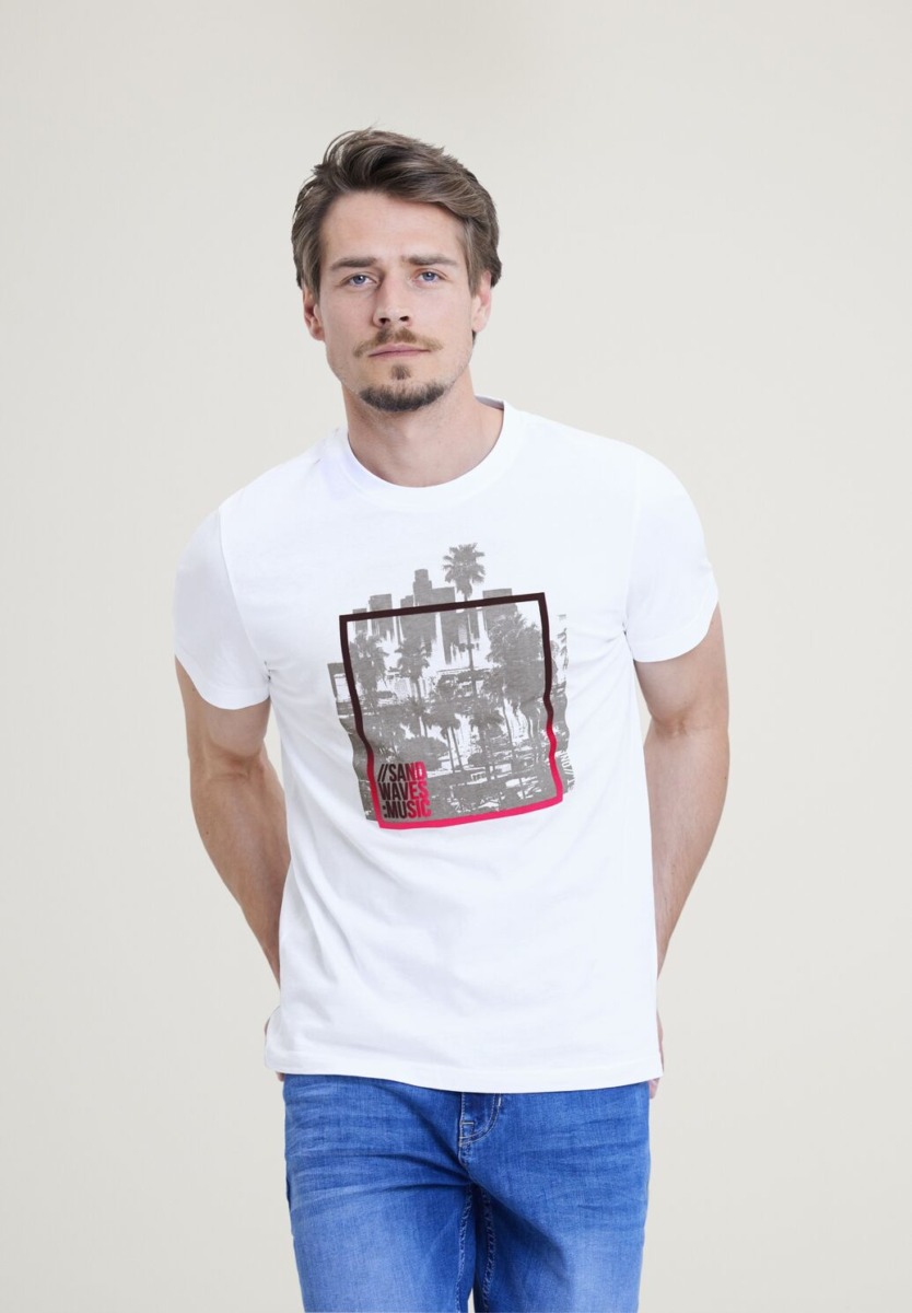 Gents T-Shirt in White - Street One GOOFASH