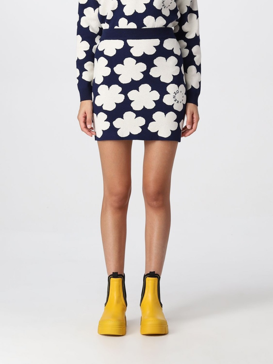 Giglio Blue Skirt for Women by Kenzo GOOFASH