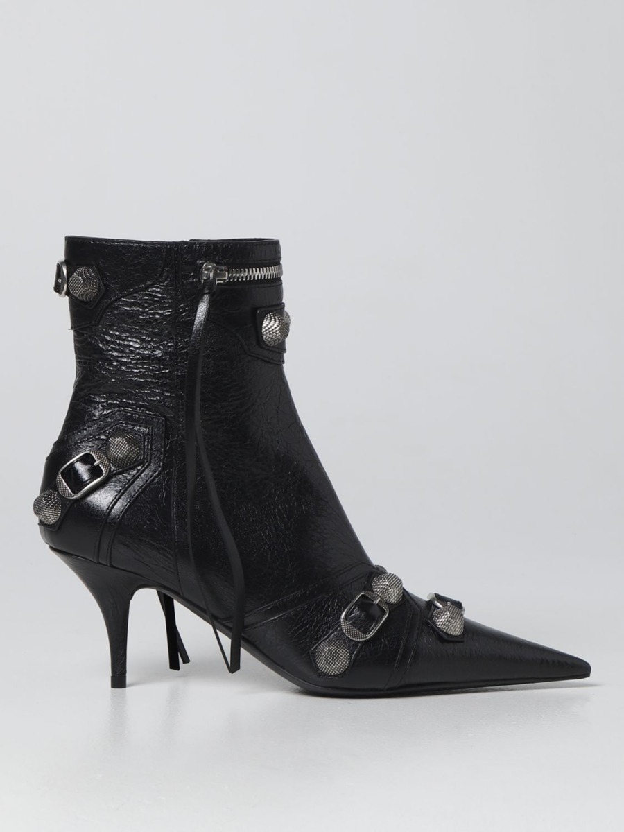 Giglio Flat Boots in Black for Women from Balenciaga GOOFASH