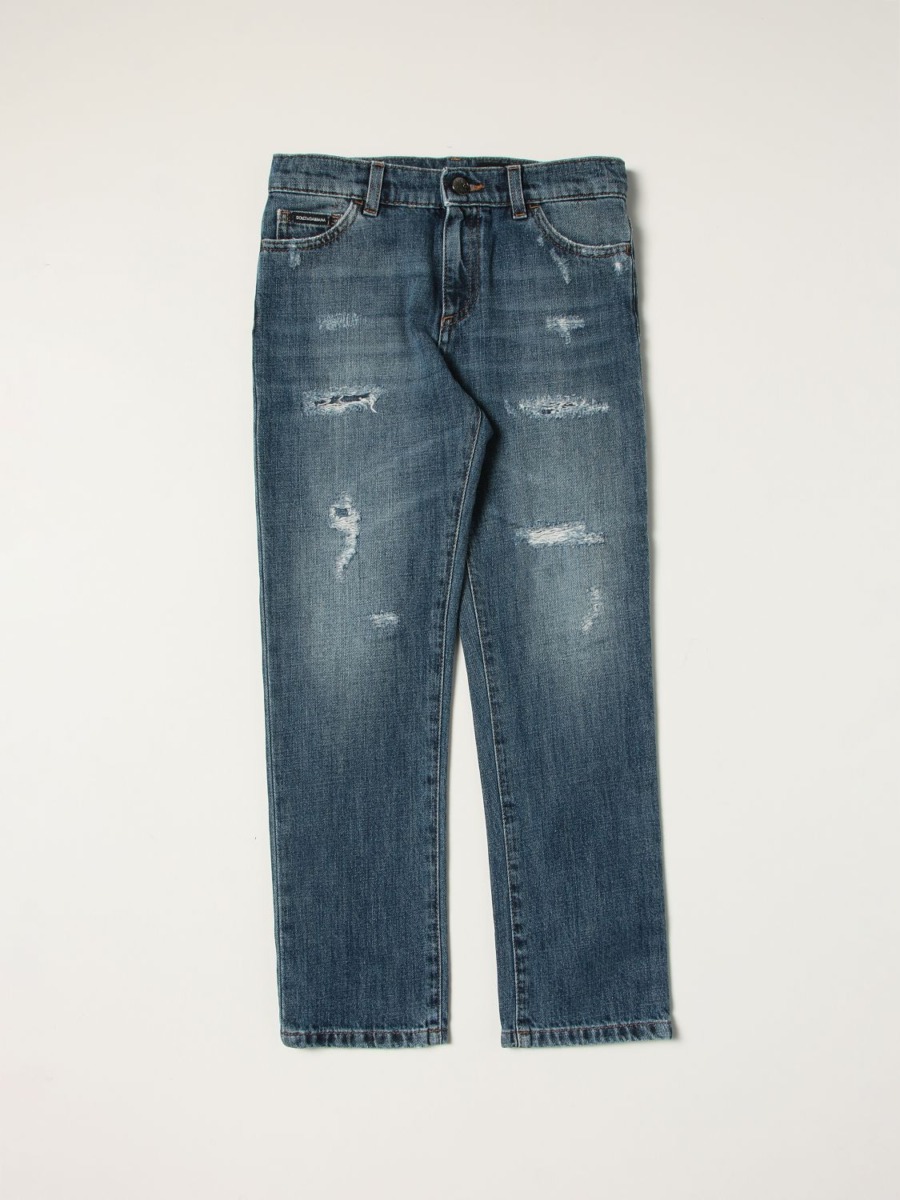 Giglio - Gent Ripped Jeans - Blue GOOFASH